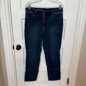 TALBOTS Flawless 5 Pocket Stretch Denim High Waist Straight Ankle Jeans 14P